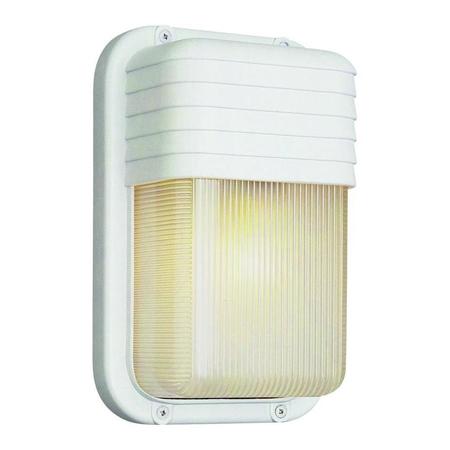 TRANS GLOBE One Light White Frosted Polycarbonate Rectangle Ribbed Glass Marine 41105 WH